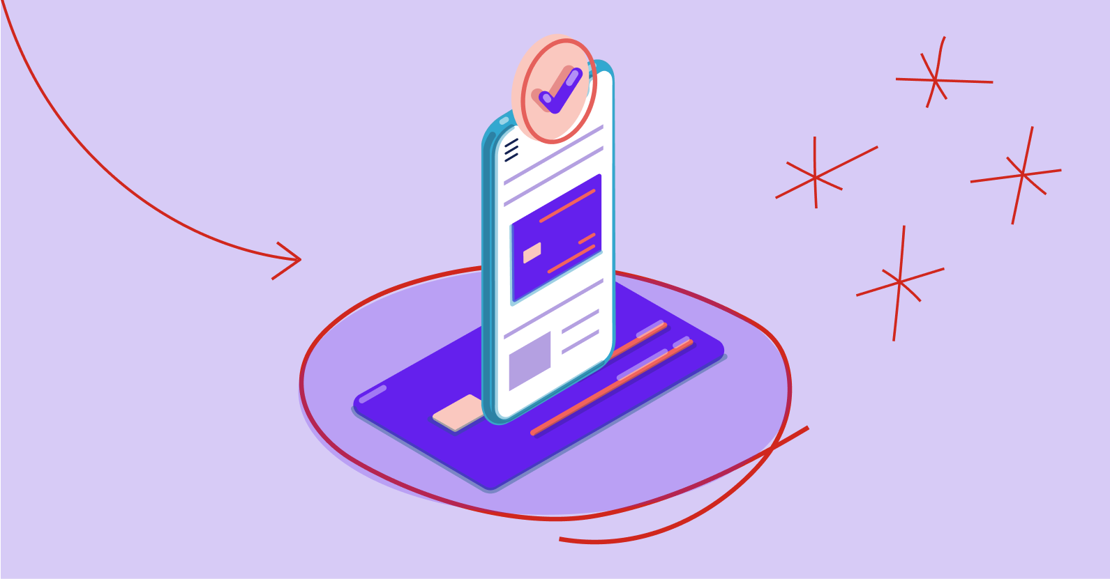 illustration of mobile phone being a single source for online bill pay and more